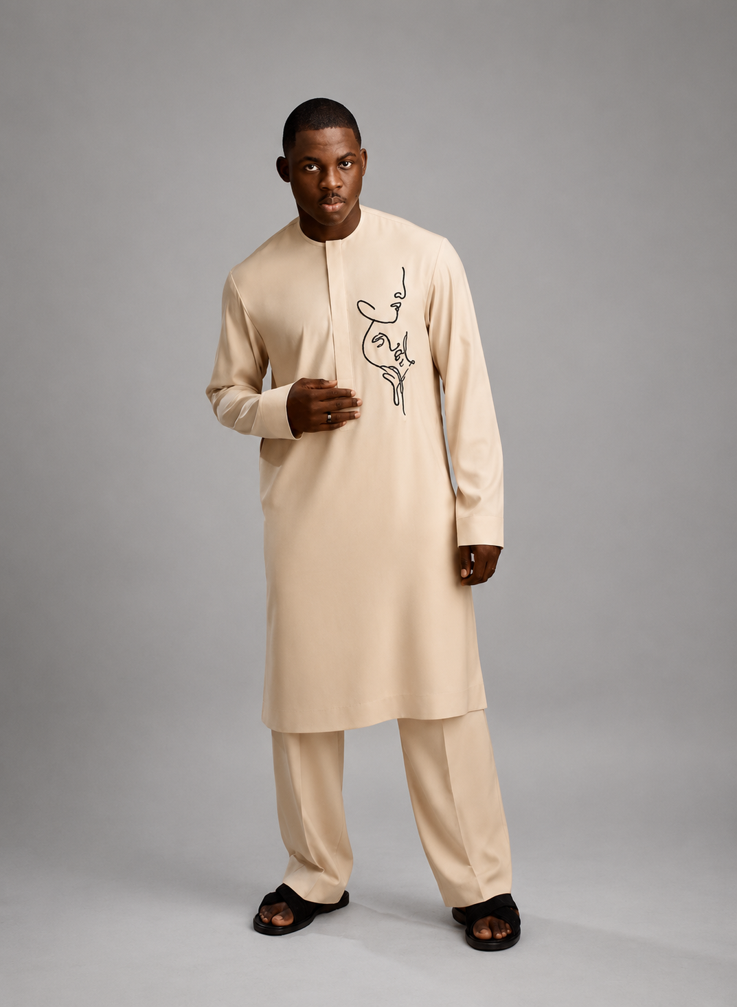 Axis printed kaftan