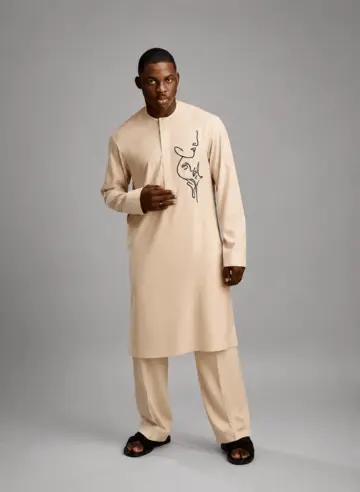 Axis printed kaftan
