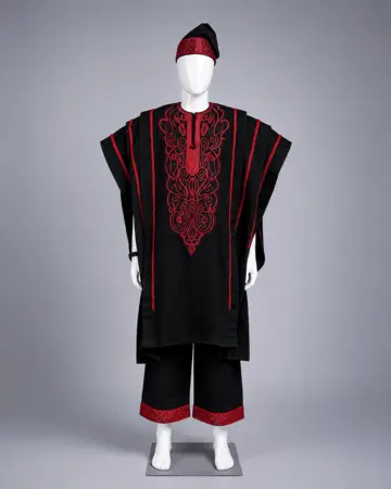 Noir Agbada set