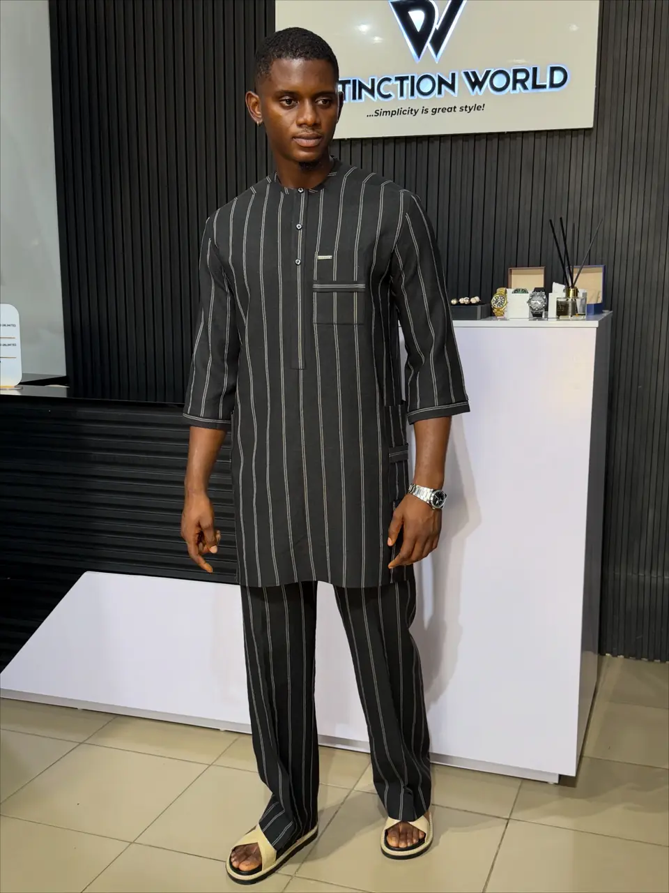 LINEN STRIPED TRAD