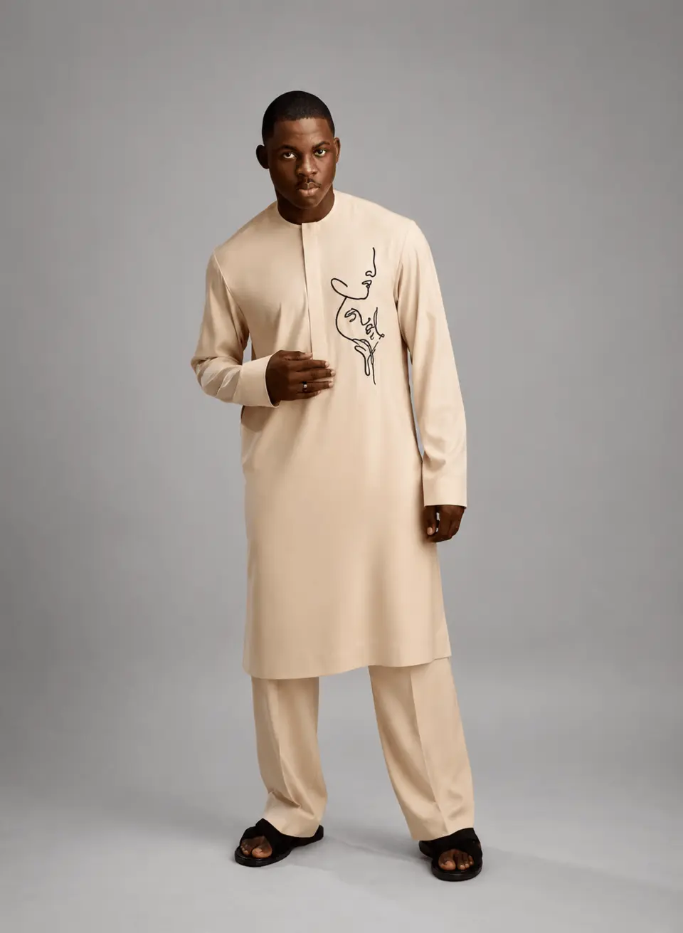 Axis printed kaftan