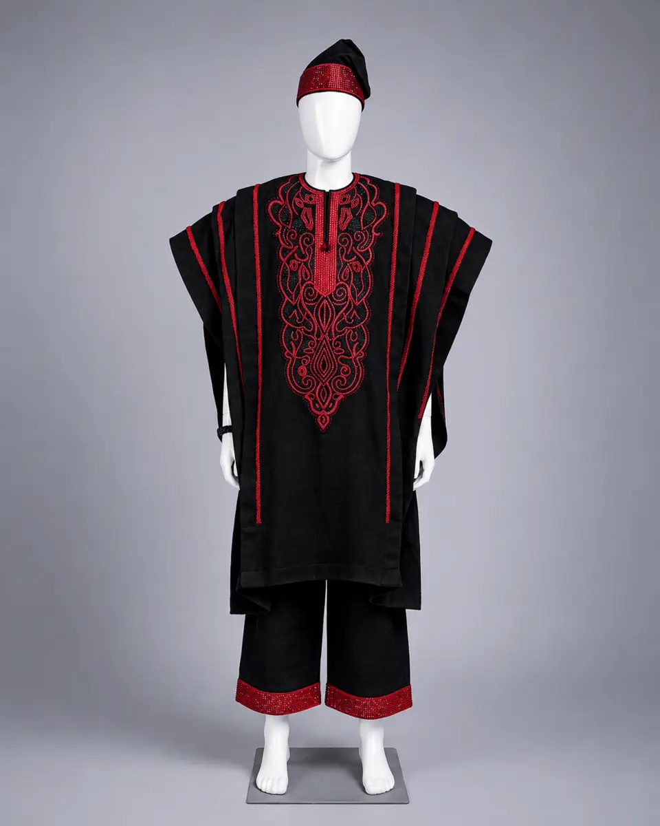 Noir Agbada set