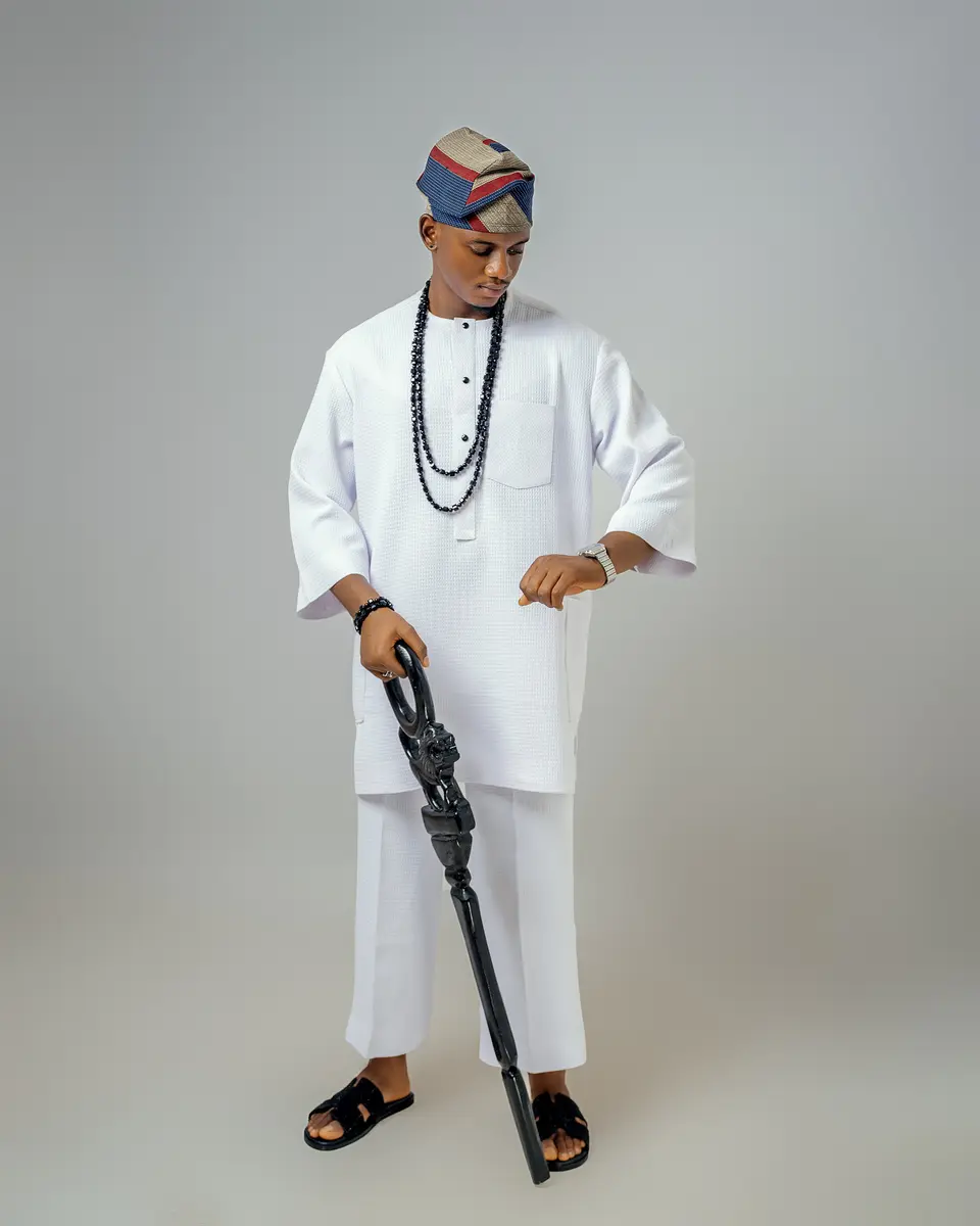 Premium White Senator Kaftan