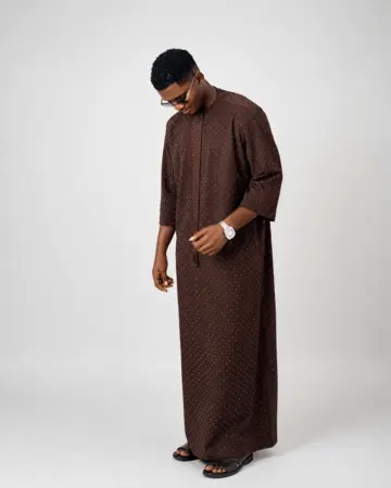 Royal brown stone jalabiya