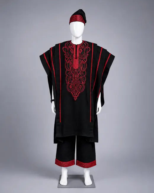 Noir Agbada set