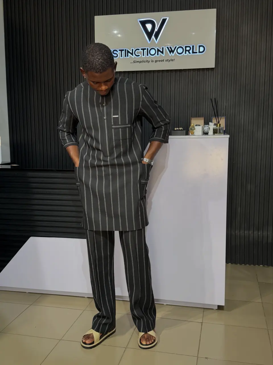 LINEN STRIPED TRAD